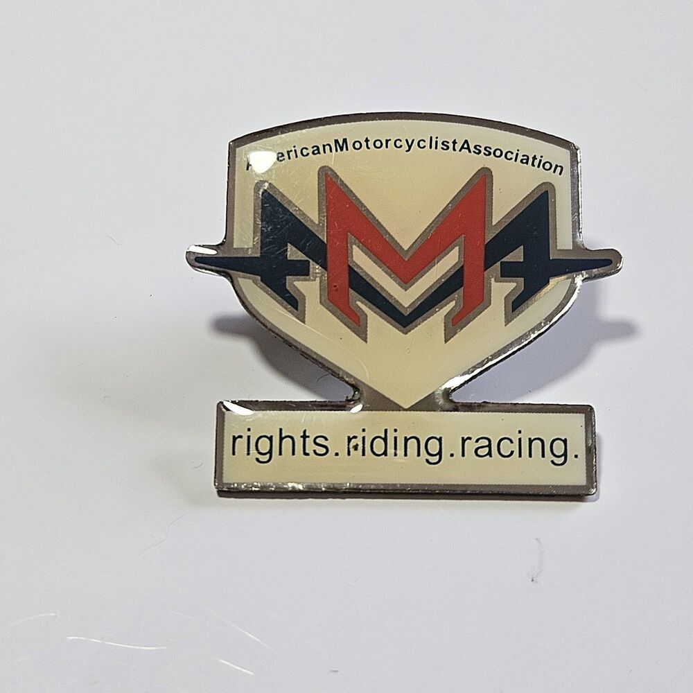 Original AMA Pin Rights Riding Racing American Motorcyclist Association Chevron - Picture 9 of 9